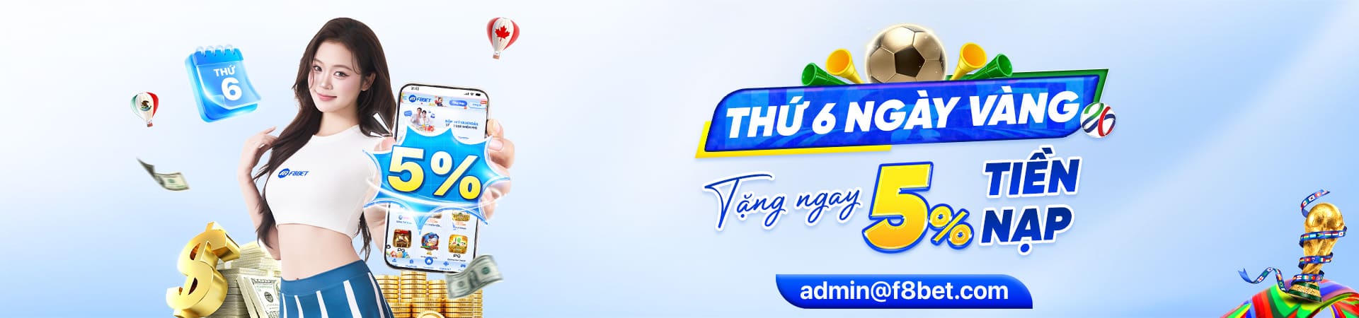 F8bet khuyến mãi thứ 6 vàng